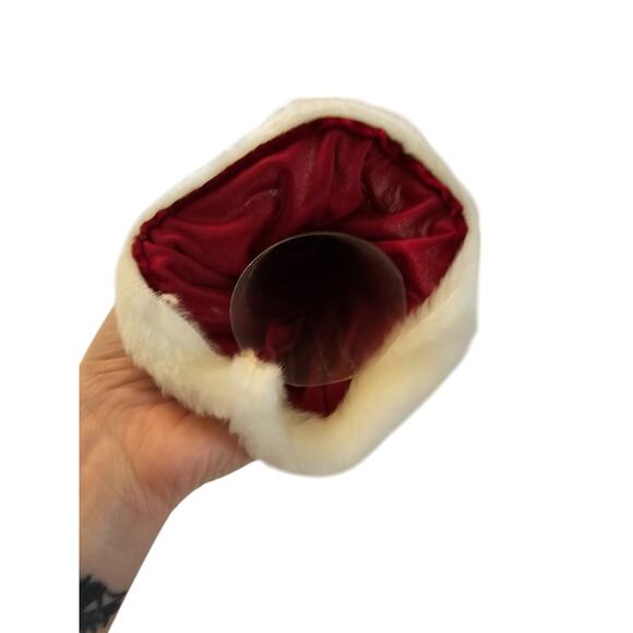 Christmas Angel Tree Topper 12" Tall Red White Porcelain Accents - Picture 5 of 6